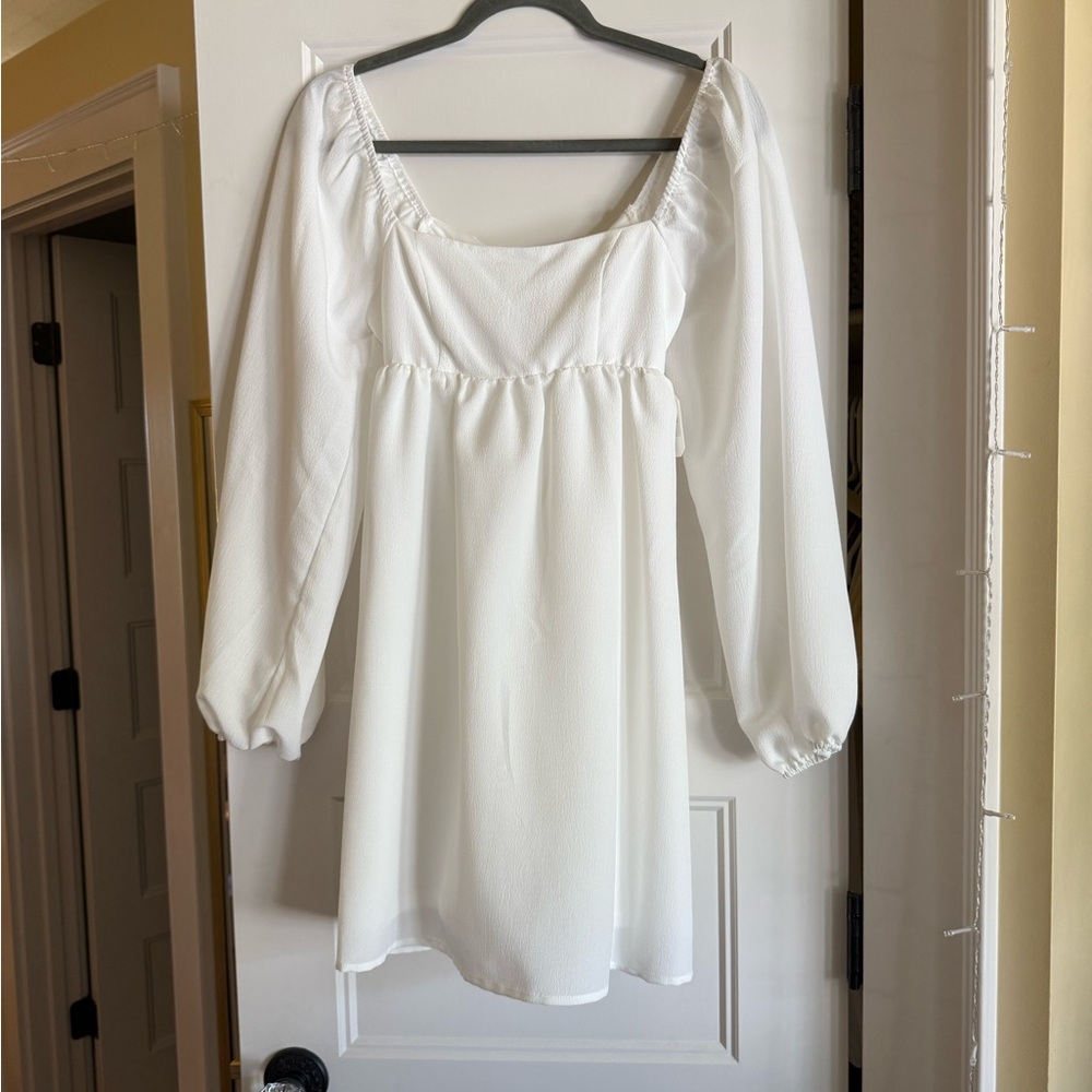 Altar'd State White long sleeve Mini Dress